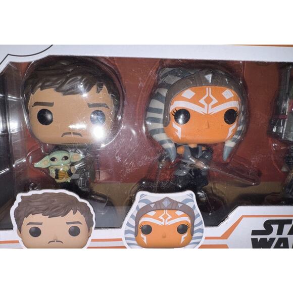 Funko POP! Star Wars - The Mandalorian Ahsoka Boba Fett Fennec 4-Pack Exclusive - Picture 2 of 13